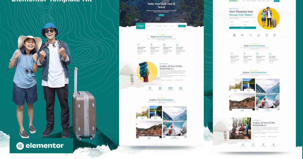 Travelin – 旅游预订元素模板套件
