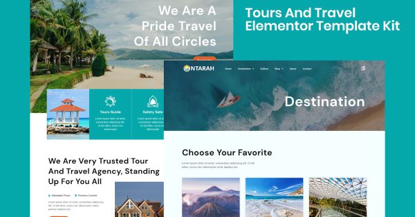 Ntarah Tours Travel Elementor Template Kit