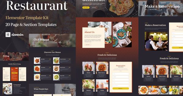Resto Restaurant Catering Cafe Elementor Pro Template Kit