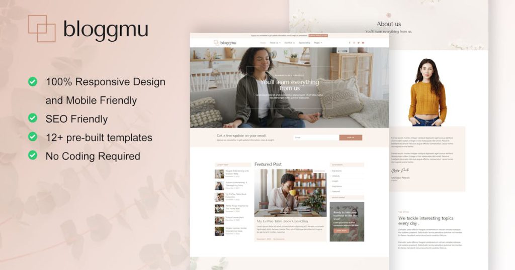 Bloggmu – 女性博客元素模板套件