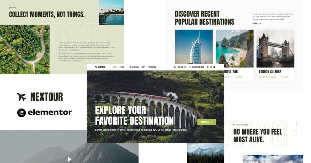 Nextour – 导游和旅行社元素模板套件