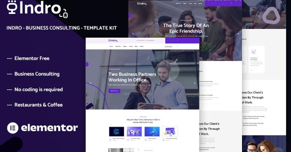 Indro Business Consulting Elements Template Suite