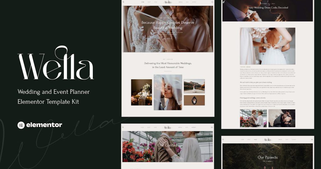 Wella – 婚礼与活动策划元素模板套件
