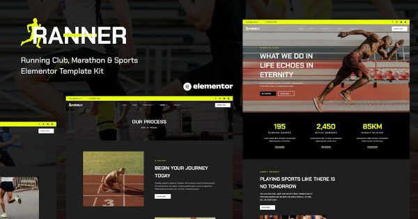 Ranner Marathon Running Club and Sports Elements Template Kit