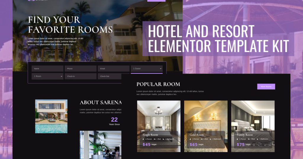 Sarena – Hotel & Resort Elementor Template Kit