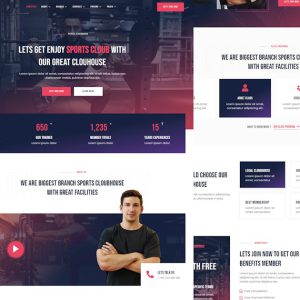 Pithos Fitness Center Cloubhouse Elementor Template Kit