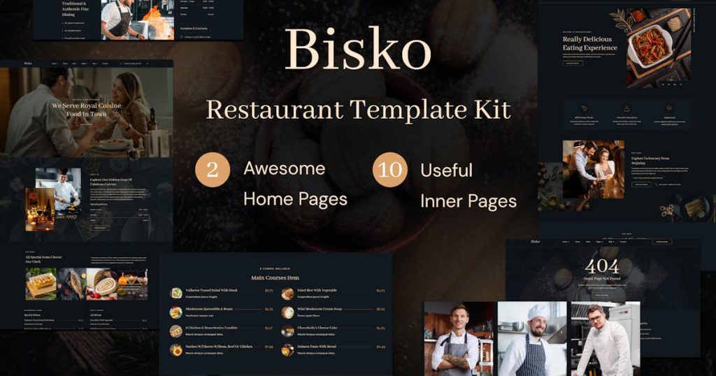Bisko – Restaurant & Cafe Elementor Template Kit