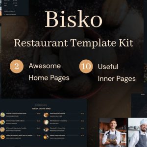 Bisko Restaurant Cafe Elementor Template Kit