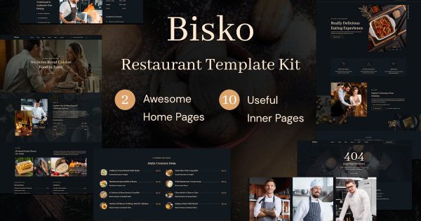 Bisko Restaurant Cafe Elementor Template Kit