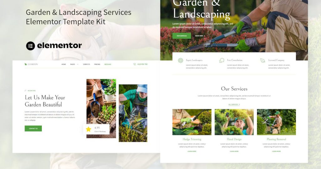 Guarden – 花园与园艺服务元素模板套件