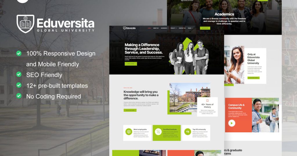 Eduversita – 大专院校元素模板套件