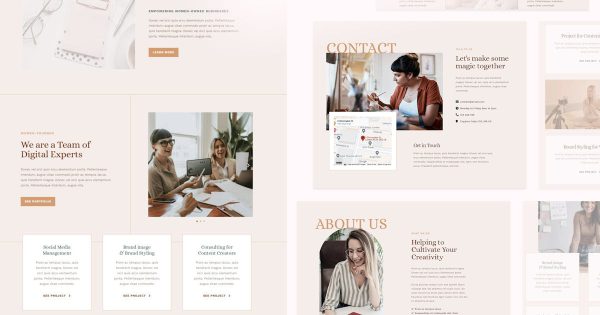 Lorelei Feminine Business Elementor Template Kit