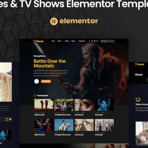 Shandi Movies TV Shows Elementor Template Kit