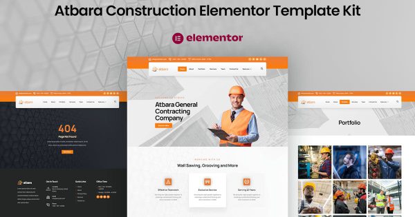 Atbara Construction Elementor Template Kit