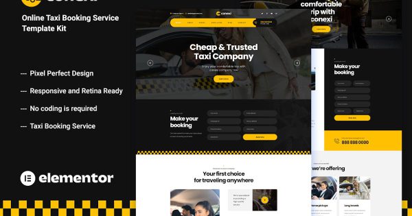 Conexi Online Taxi Booking Service Template Kit