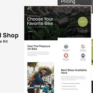 Gowes Bike Rental Shop Elementor Template Kit