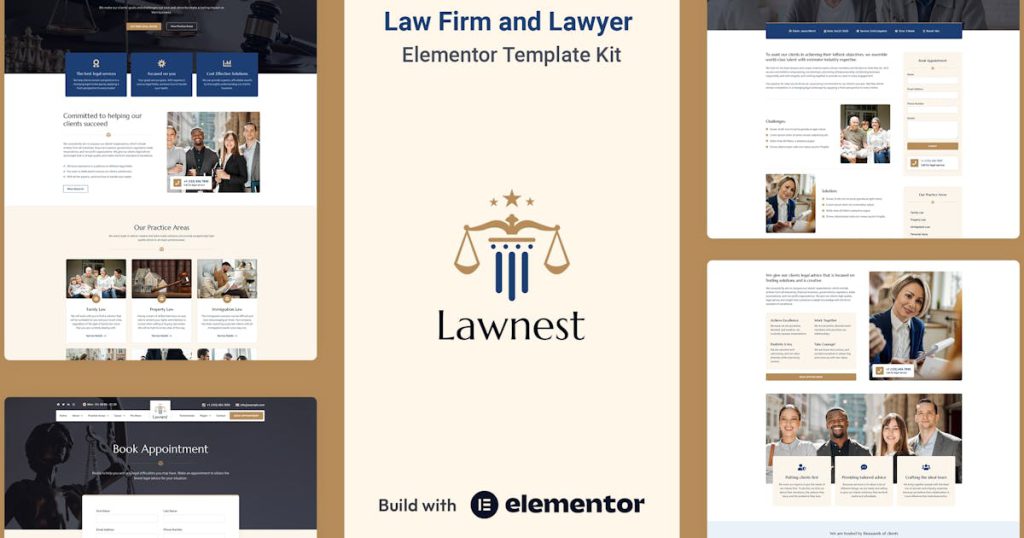Lawnest – 律师事务所和律师 Elementor Pro 模板套件