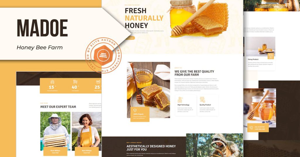 Madoe – 蜜蜂农场元素模板套件