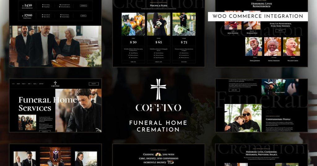 Coffino – 殡仪馆服务和火化 Elementor Pro 模板套件