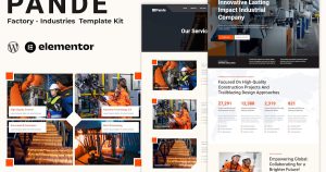 Pande Factory Industrial Elementor Template Kit