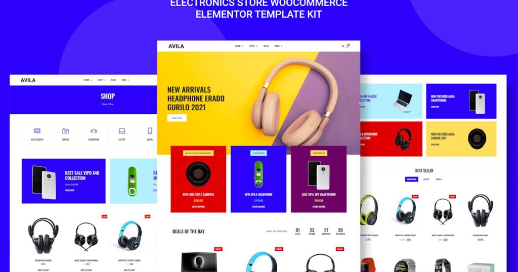 Avila – 电子版 WooCommerce Elementor 模板套件