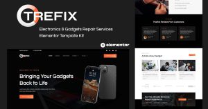 Trefix Electronics and Gadget Repair Services Elementor Template Kit