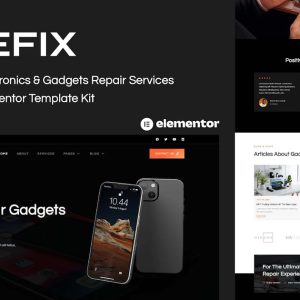Trefix 电子产品和小工具维修服务 Elementor 模板套件