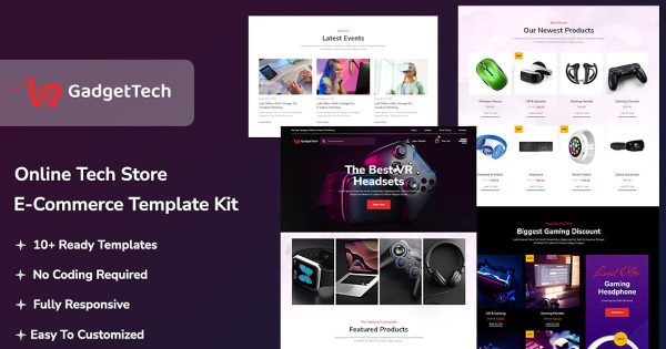 GadgetTech Electronic Gadget WooCommerce Elementor Pro Template Kit