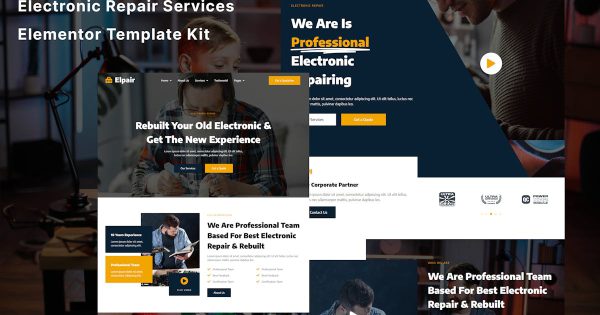 Elpair 电子维修服务 Elementor 模板套件