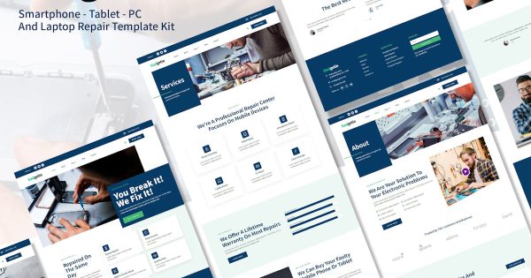 Gadgetin Smartphone and Computer Repair Element Template Kit