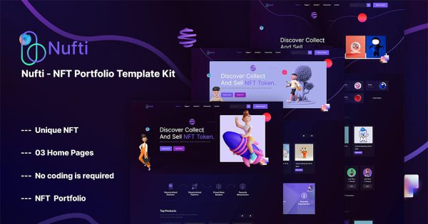 Nufti NFT Collections Elementor Template Kit