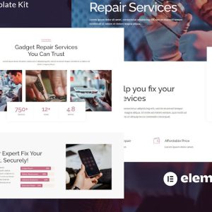 FixUp 小工具维修服务 Elementor 模板套件