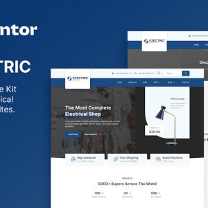 Ezectric Electrical Supply Store Elementor Template Kit