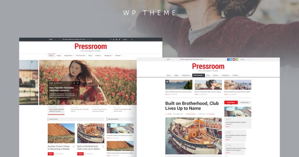 Pressroom News and Magazine WordPress Theme