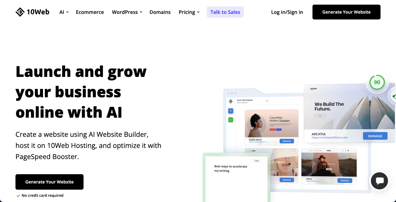 10Web AI website builder